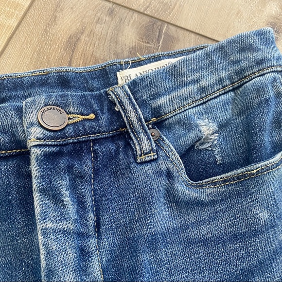 Blank NYC Unfaithful Distressed Vintage Denim Skirt 25 XS - Picture 3 of 7